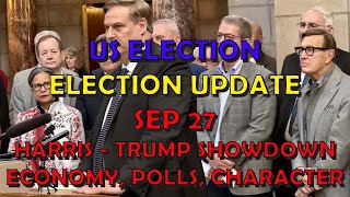 US Politics Election Extra Harris  Trump Showdown  Economy Polls Character [upl. by Elohcan]