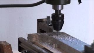 Cutting Aluminium with a 2mm end mill miller with a proxxon MF70 [upl. by Edualc]