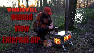 Winnerwell Nomad Double View External Air First Burn [upl. by Caprice454]