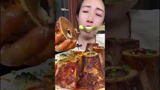 Eating Bone Marrow food foodies foodlover foodblogger eating [upl. by Ateerys]