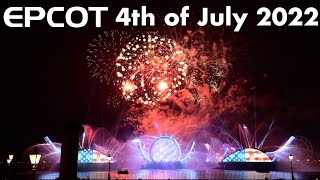 EPCOT 4th of July Fireworks 2022  Heartbeat of Freedom Show in 4K  Walt Disney World Florida [upl. by Rehtaeh]