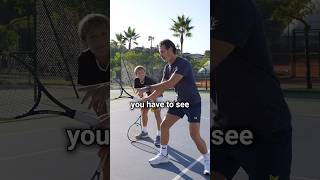 Dont only look at the ball 👀🎾 tennis tenniscoach tennistips tennislove [upl. by Ashraf706]