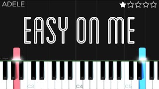 Adele  Easy On Me  EASY Piano Tutorial [upl. by Nefen]