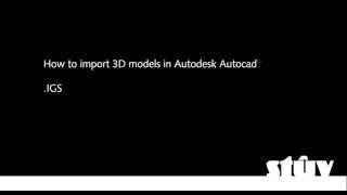 How to import 3D models in Autodesk Autocad©  IGS [upl. by Carlotta836]