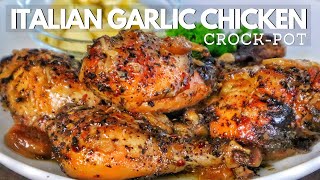 Italian Garlic Chicken Recipe In Crock Pot [upl. by Naraj726]