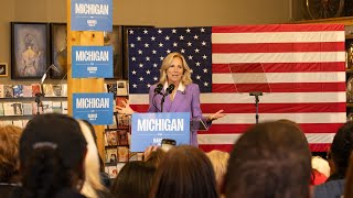 First Lady Jill Biden Campaigns for Kamala Harris in Clawson Michigan [upl. by Rehpotsrihc553]