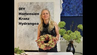 diezürcherin Hortensien Kranz Hydrangea dekoration floristik Lektion floraldesign diy deutsch [upl. by Petie894]