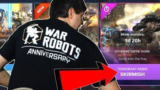 War Robots Anniversary SKIRMISH New Crazy Gamemode Gameplay  WR [upl. by Ahsinned148]