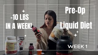 Week 1 Gastric Sleeve PreOp Liquid Diet [upl. by Nosmirc72]