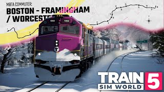 WUNDERSCHÖNE ROUTE❌️Die BOSTON  FraminghamWORCESTER LINE ROUTE glänzt durch eine tolle Map😁👍TSW 5 [upl. by Awjan663]