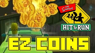 FASTEST WAY TO GET COINS IN Simpsons Hit amp Run NO CHEATING [upl. by Naimed]