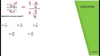 KPSS2013 Rasyonel Sayılar Çıkmış Soru [upl. by Swartz]
