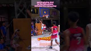 gamewinning shot as the fatimanians defeated the mahayahay 2024 basketball [upl. by Nay720]