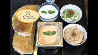 Brotaufstrich oder Mediterrane Dips LauchDip TomatenDip RauchPaprikaSchafskäseDip [upl. by Attesoj]