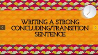 Writing Topic and Concluding Sentences [upl. by Abroms]