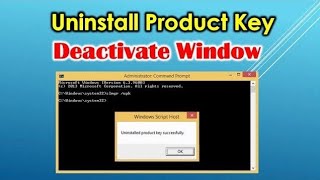 How to deactivate window  uninstall product key  disable activated window [upl. by Sedecram]