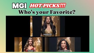 THE THREE HOT PICKS FAVORITES MISS GRAND INTERNATIONAL 2024 [upl. by Ettolrahs579]