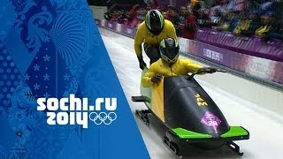 Bobsleigh  Mens TwoMan Heats 1 amp 2  Sochi 2014 Winter Olympics [upl. by Nimra]