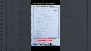 Bsc Important maths formulaeuseful everytimeBeta and gamma formulae [upl. by Adiela704]