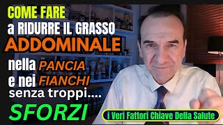 Come fare a ridurre il grasso addominale  nella PANCIA e nei FIANCHI [upl. by Sherye]