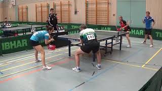 Hanslick Rinderer vs Klimm Brandendurg Mixed Erdweg Bayerische Jugendm 20171209 Tischtennis Stat [upl. by Hgalehs]