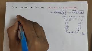 Program 6c DECIMAL to HEXADECIMAL Conversion Microcontroller lab [upl. by Leur]