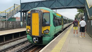 Class 377146 and 377423 speed through Polegate [upl. by Acissehc4]