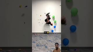 Exploding the balloons parkour fail challenge funny [upl. by Kornher687]