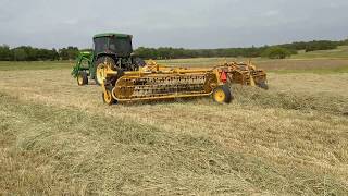 Raking first crop hay 2017 [upl. by Amikehs]