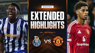 Porto vs Man United Extended Highlights  UEL League Phase MD 2  CBS Sports Golazo  Europe [upl. by Notneb]