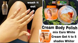 Try This  Caro White Cream Body Polish for a whitening skin without side effect how to mix caro [upl. by Ttoille]