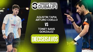 Dubai Premier Padel P1 Coello  Tapia vs Gonzalez  Sans  Highlights [upl. by Malkah]