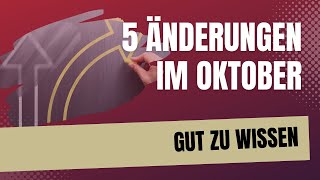 Gut zu wissen 5 wichtige Änderungen für Rentner im Oktober 2024 [upl. by Ziagos]