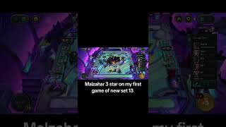 Malzahar 3 Star on my very first game Set 13 is fun teamfighttactics tft shorts [upl. by Andie]