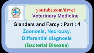 Glanders Part 4  zoonosis necropsy differential diagnosis [upl. by Anirhtak]