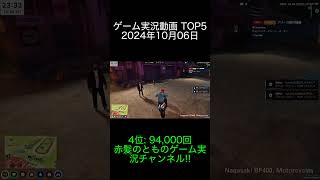 2024年10月06日 ゲーム実況動画ランキング TOP5 カラフルピーチ キヨ。 レトルト [upl. by Oruntha]