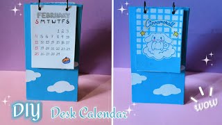 diy desk calendar 2024  diy kawaii calendar  how to make desk calendar  mini calendar [upl. by Leeland]