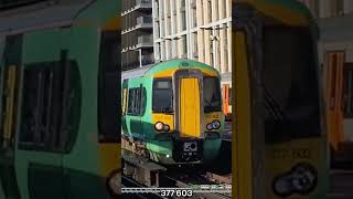 Southern 377s at Battersea Park March 24 uktrains trainspottinguk [upl. by Farhi654]