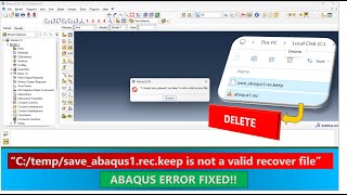 How to Fix quotsaveabaqus1reckeep is not a valid recover filequot Error in Abaqus 2023 [upl. by Laith]