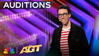 Jonathan Burns Delivers Hilariously Cheesy Magic  Auditions  AGT 2024 [upl. by Anya974]