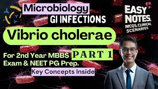 Vibrio  Vibrio Cholerae  Part 1 Easy Notes amp MCQs MBBS NEET PG INICET I DrBala Microbiology [upl. by Lamiv]