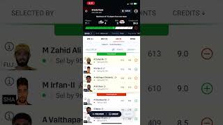 FUJ VS SHA FINAL TEAM dream11prediction dream11team grandleagueteam cricketfantasy cricket [upl. by Sims695]