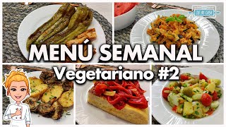 💚 MENÚ SEMANAL VEGETARIANO 2 🍅🧅  5 Recetas de Verduras para la Semana ¡DELICIOSAS [upl. by Alek]