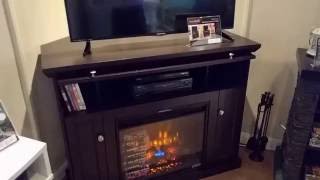 ClassicFlame 23DE9047PE91 Windsor Fireplace TV Stand  product overview [upl. by Aufa]