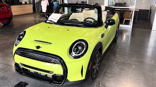 2024 Zesty Yellow MINI Cooper S Convertible with the Iconic Trim [upl. by Lednic989]