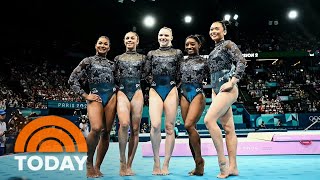 US women’s gymnastics team makes strong debut at Olympics [upl. by Fraser607]