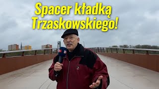 Spacer z JKM po nowej kładce pieszorowerowej w Warszawie Droga przez absurd [upl. by Issac678]