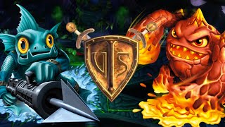 Gill Grunt Vs Eruptor PVP Arena Battle Skylanders Giants Local [upl. by Hasseman]