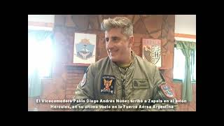 EL VICECOMODORO PABLO NUÑEZ DE LA FUERZA AÉREA ARGENTINA ATERRIZO EN ZAPALA EN UN AVIÓN HÉRCULES [upl. by Ahseela134]