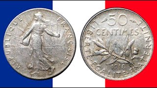 50 centimes Semeuse en Argent de 1918  Prix Détails  Coin Presentation 158 [upl. by Yruj]